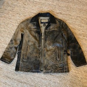 Vintage Men’s genuine leather coat